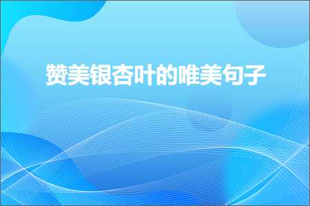 湘潭网站推广 赞美银杏叶的唯美句子（文案814条）